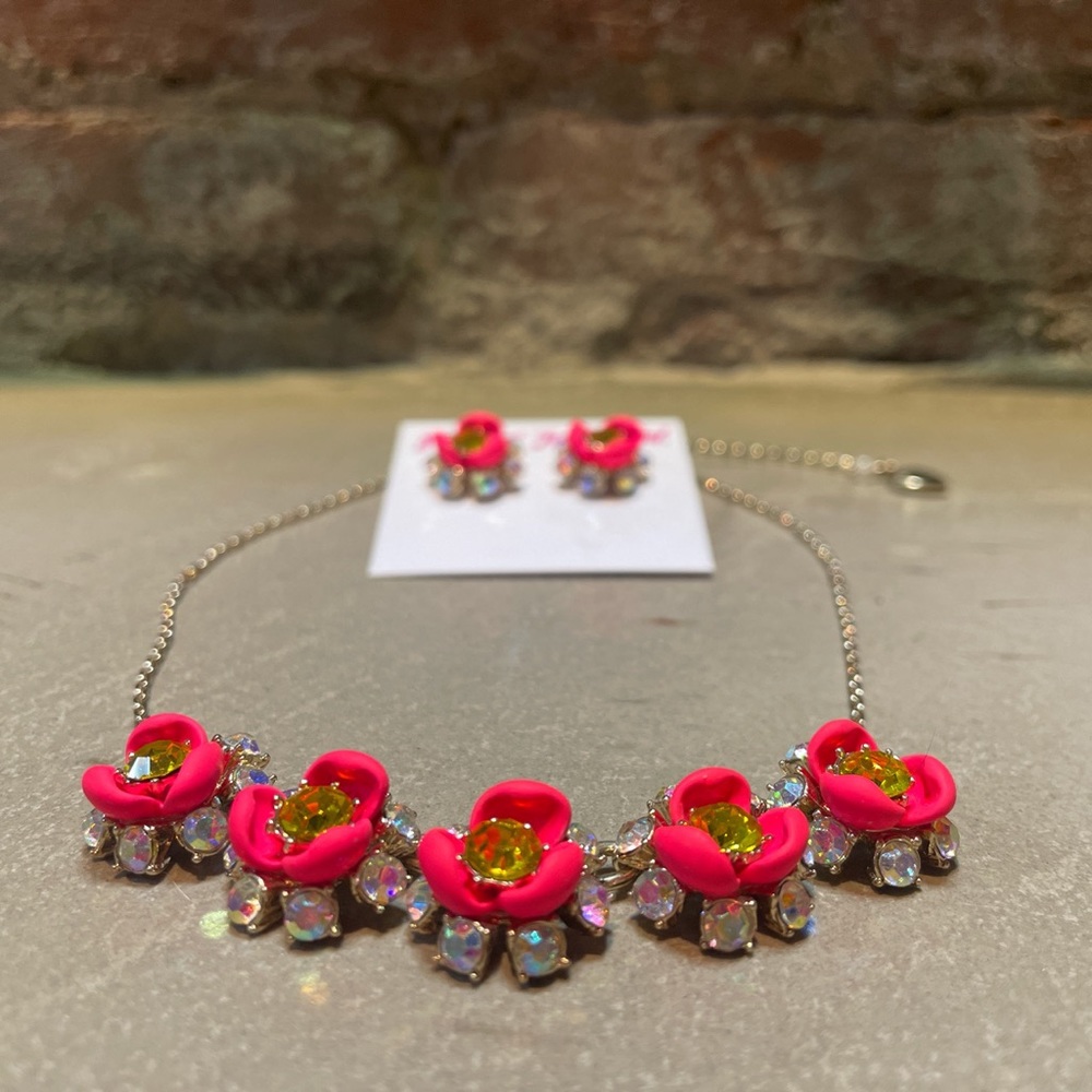 Matching Betsey Johnson Necklace and Earrings Set